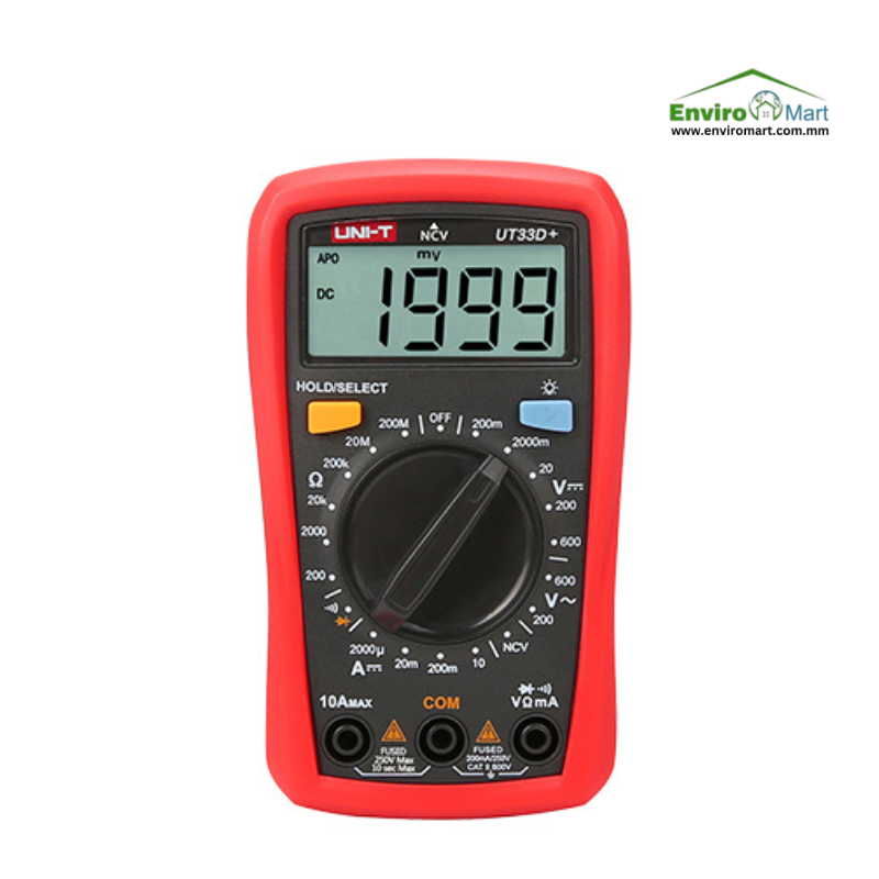 UNI-T UT33D+ Palm Size Multimeter (600V,10A, 0.5%)