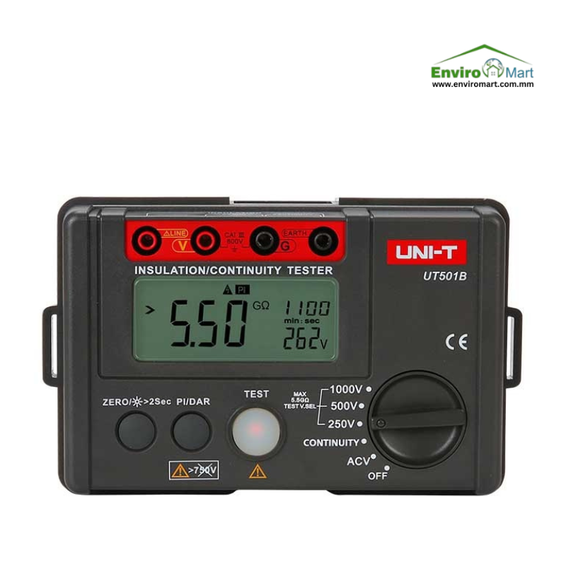 UNI-T UT501B Insulation Resistance Tester (1000V,5GΩ,PI,DAR)