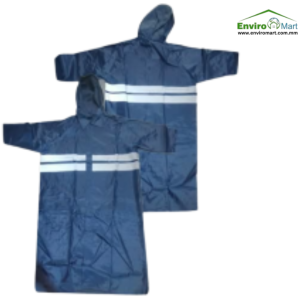 Long Rain Coat Dark Blule  Free Size